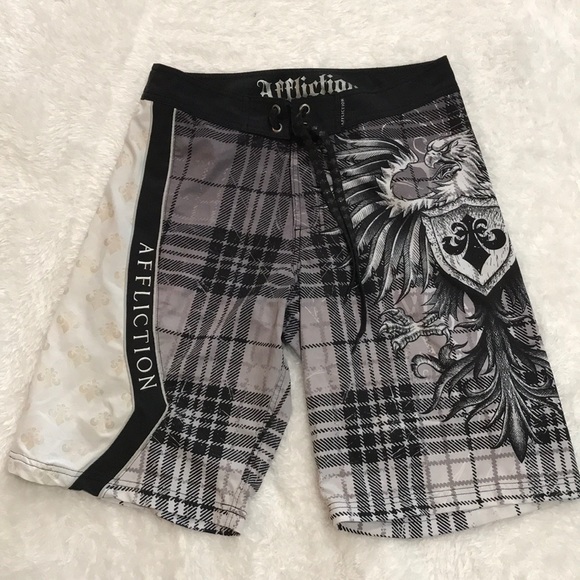 Affliction Other - Affliction Gray/Black Board Shorts